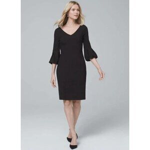 White House Black Market Body Perfecting Lantern-Sleeve Sheath‎ Dress Size 4